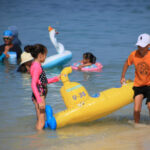 Ancón Beach in summer