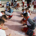 Pioneers paint and play at their organization’s birthday