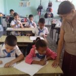 Approaching her 80th birthday, Martha Olga is still in the classroom