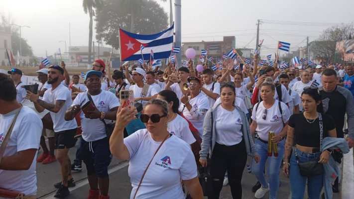 En imágenes el desfile por el Primero de Mayo en Sancti Spíritus