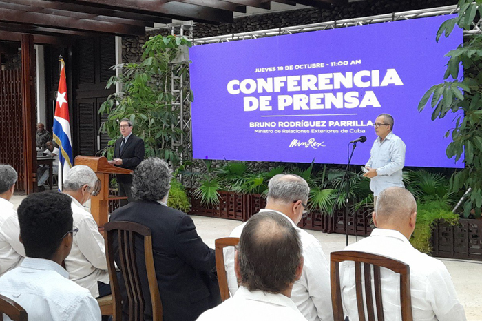 Denunció canciller daños provocados por bloqueo de EE. UU. a Cuba