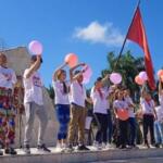 Abanderada comitiva espirituana al Congreso Pioneril
