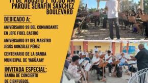 Bandas de concierto sonorizarán este lunes a la villa del Yayabo