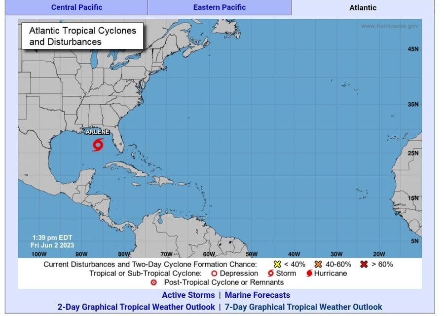 Depresión tropical se convierte en tormenta tropical Arlene