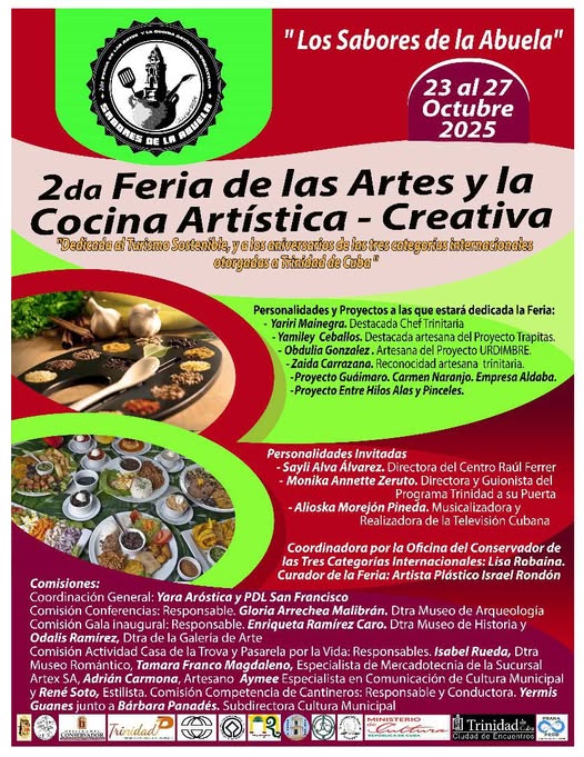 Feria de las Artes y la Cocina Artística Creativa se alista en Trinidad