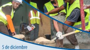 El guateque saluda a los constructores y su labor en la obra de la Revolució