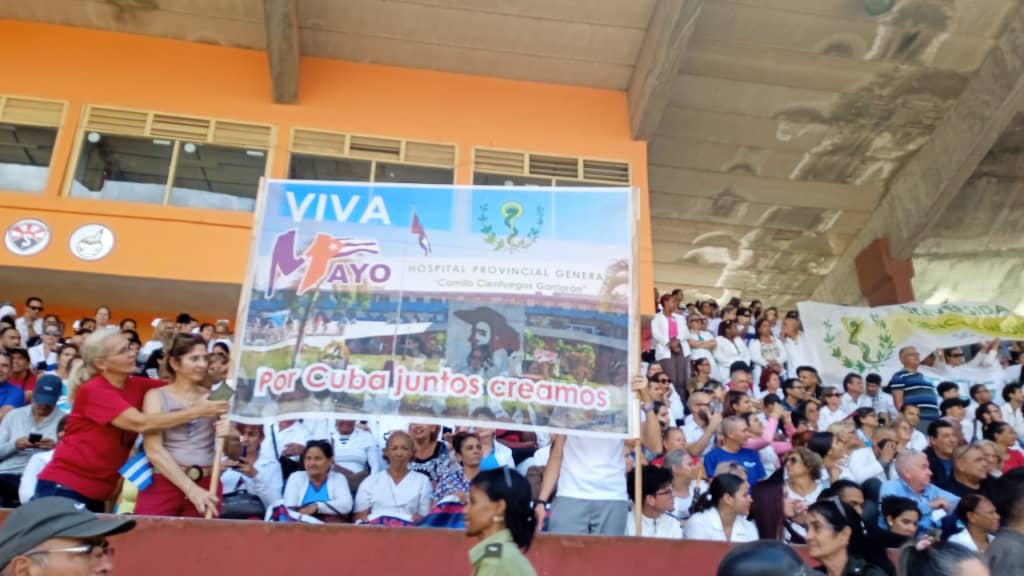 Gran plenaria sindical en saludo al Primero de Mayo en Sancti Spíritus