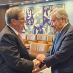 Canciller cubano dialoga con António Guterres, secretario general de ONU