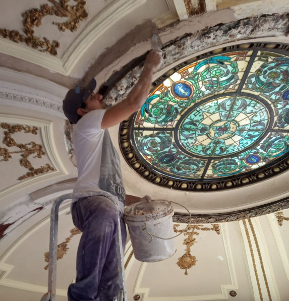 Restauran cúpula de edificio patrimonial de Sancti Spíritus