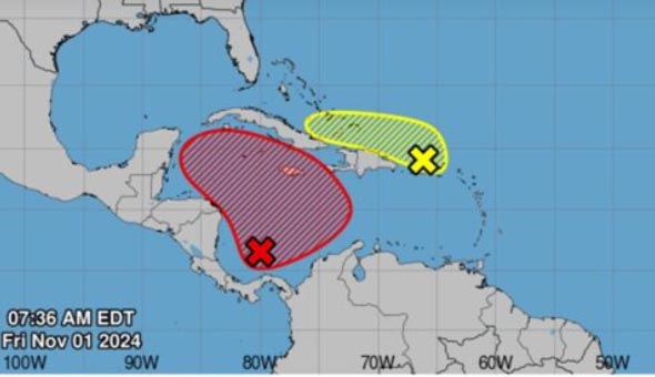 Vigila Meteorología áreas de bajas presiones en el Caribe