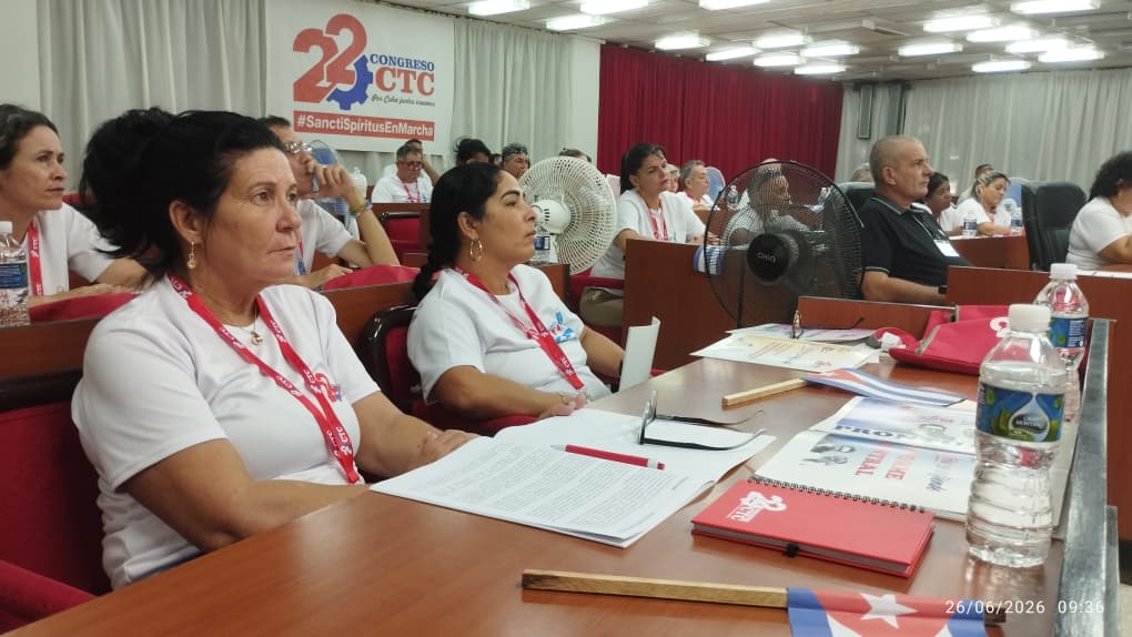 Presente Sancti Spíritus en sesiones finales del Congreso de la Central de Trabajadores de Cuba