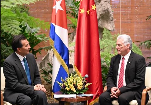 Recibió Díaz-Canel a presidente de agencia de cooperación china