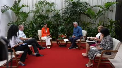 Díaz-Canel reconoce apoyo de PMA a Cuba