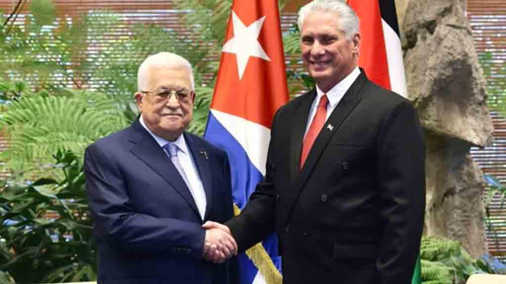 Sostiene Díaz-Canel conversaciones oficiales con presidente palestino