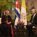 Dialogó Díaz-Canel con enviado del Papa Francisco