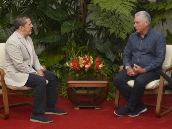 Recibe Díaz-Canel a presidente de la Asociación Nacional de Amistad Italia-Cuba