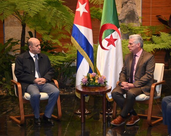 Intercambia Díaz-Canel con delegación que encabeza misión oficial y empresarial argelina