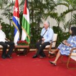 Dialogó presidente cubano con embajador palestino