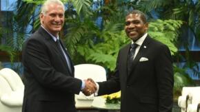Intercambia Díaz-Canel con el Primer Ministro de San Cristóbal y Nieves