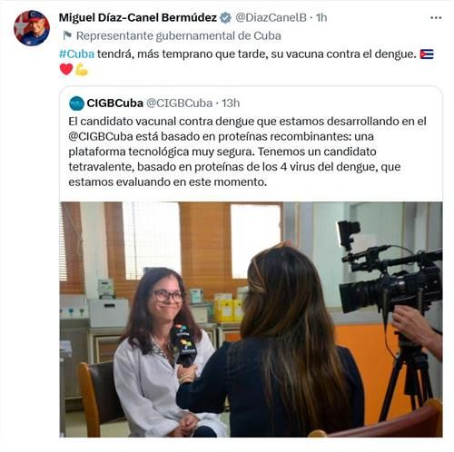 Díaz-Canel: Cuba tendrá su vacuna contra el dengue