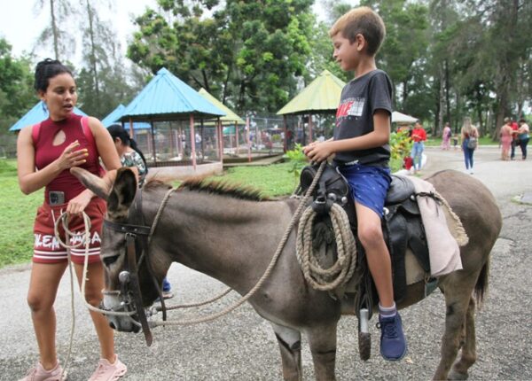 La familia también disfruta con los niños. Foto: Oscar Alfonso Sosa