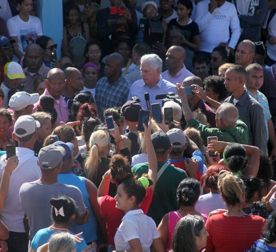 Visita Miguel Díaz Canel municipio de Trinidad
