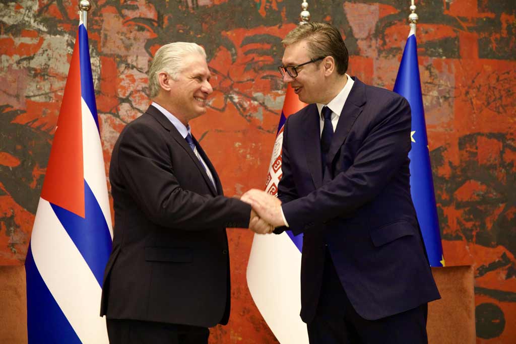 Sostienen conversaciones oficiales presidentes de Cuba y Serbia (+Fotos)