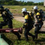 Ejercicio práctico en refinería petrolera cierra Meteoro y jornada de protección contra incendios