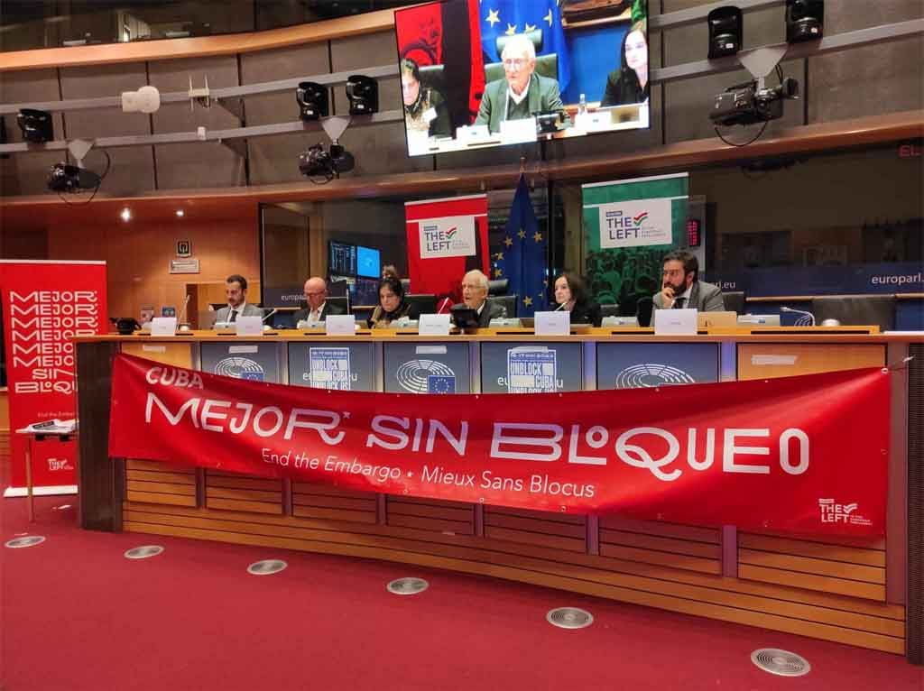 Presentan en Parlamento Europeo caso contra el bloqueo a Cuba