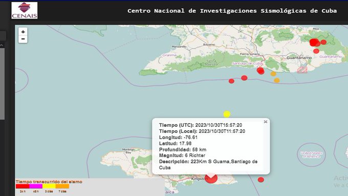 Registran sismo perceptible en oriente de Cuba