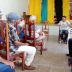 Peña Arte con monte se acerca en La Sierpe a la figura de Fidel