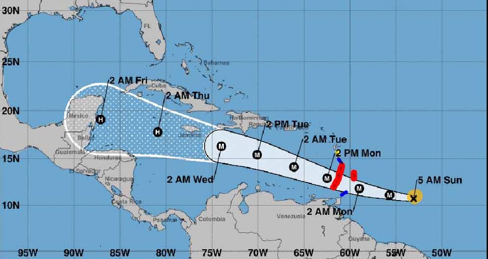 Huracán Beryl es considerado en extremo peligroso