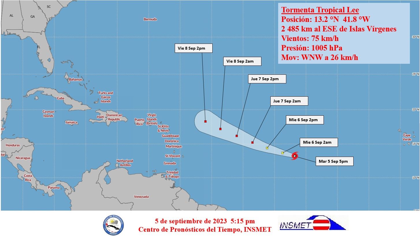 Tormenta Lee se convierte en huracán