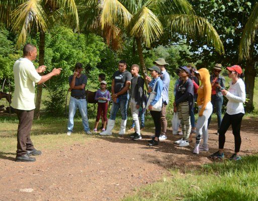 Las acciones de educación ambiental con niños, jóvenes y adultos son hoy vitales en la conservación de los endémicos y de los demás recursos naturales de la RFM Lomas de Fomento. Foto: Oscar Alfonso Sosa.