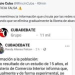 Comercio Interior desmiente noticia falsa sobre eliminación de libreta de abastecimientos