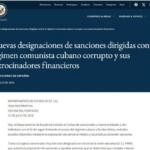 Anuncia EEUU nuevas medidas punitivas contra Cuba