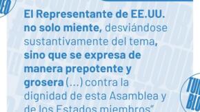 Cuba desmiente al embajador de EE.UU.: Waltz repite argumentos falsos sobre el bloqueo en la ONU.