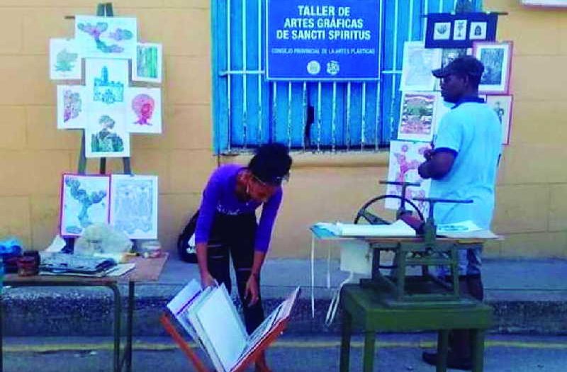 Taller de artes gráficas de Sancti Spíritus se vuelve escuela