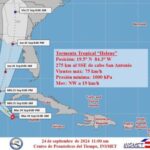 Defensa Civil orienta prestar especial atención a evolución de tormenta tropical Helene