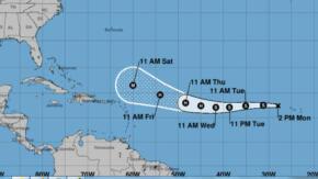 Tormenta tropical Erin transita por el Atlántico con rumbo oeste