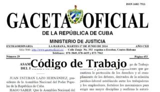 Confirman vigencia de la ley 116 del Código de trabajo