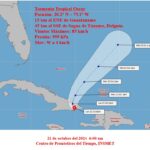 Con muy lento movimiento tormenta tropical Oscar sobre el oriente de Cuba