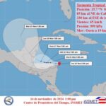 Depresión en el Caribe ya es tormenta tropical y se llama Sara