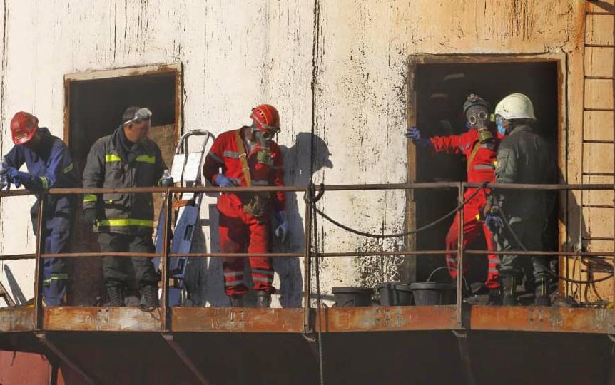Atento presidente cubano a acciones tras derrumbe en termoeléctrica de Matanzas