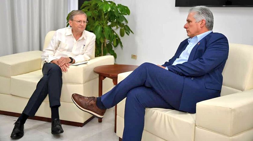Dialogó Díaz-Canel con presidente de Comité Empresarial Rusia-Cuba