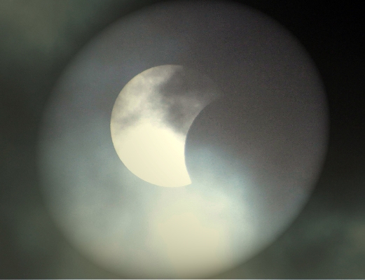 Así se vio el eclipse en  la ciudad de Sancti Spíritus