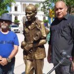 Retratos escultóricos en bronce ya engalanan boulevard espirituano