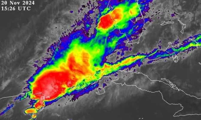 Frente frío afecta con lluvias y tormentas el occidente de Cuba