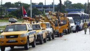 Linieros de varias provincias listos para partir desde Sancti Spíritus rumbo al oriente del país