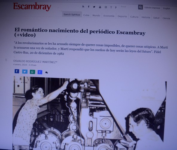 Escambray, un parto de la prensa cubana que cumple 45 años. Foto: Oscar Alfonso Sosa.